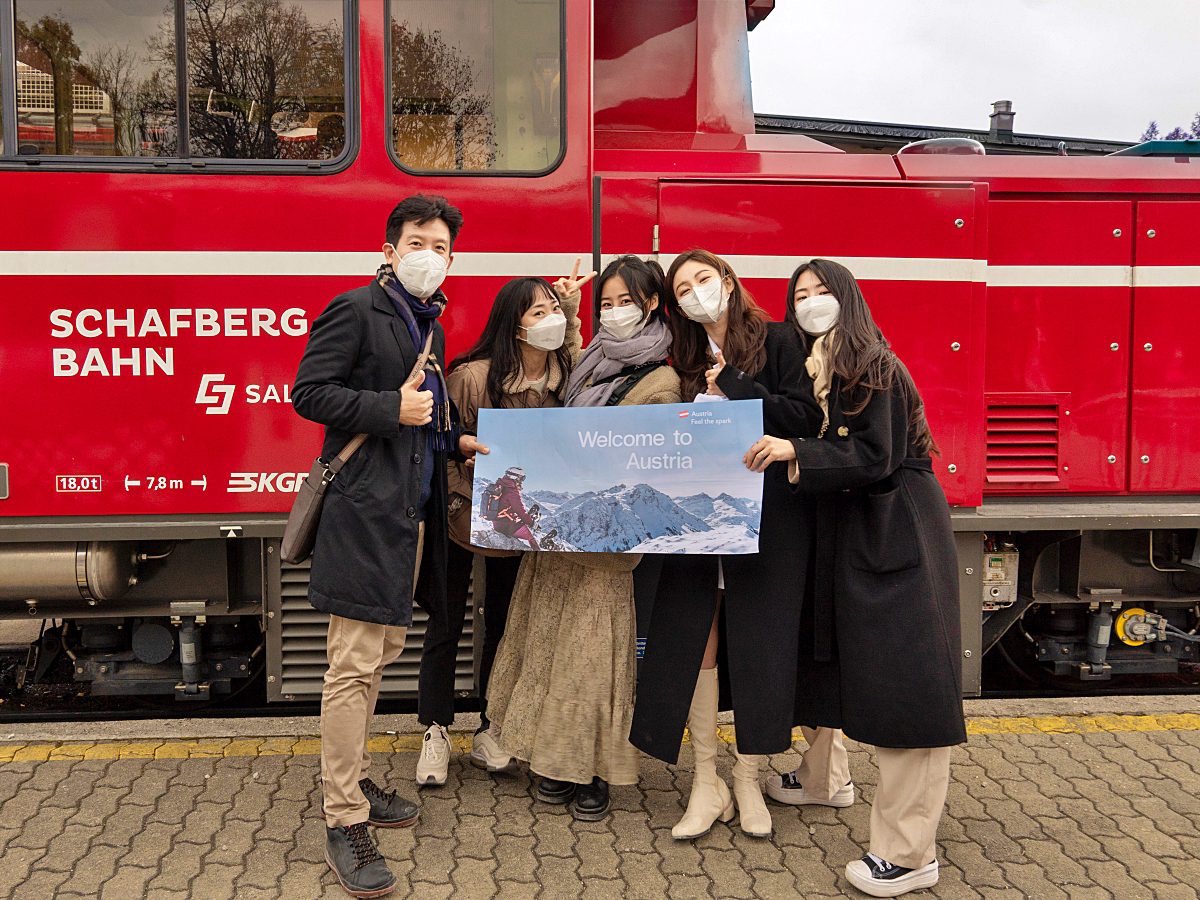 YMK 오스트리아 인플루언서와 자유패키지 산악열차